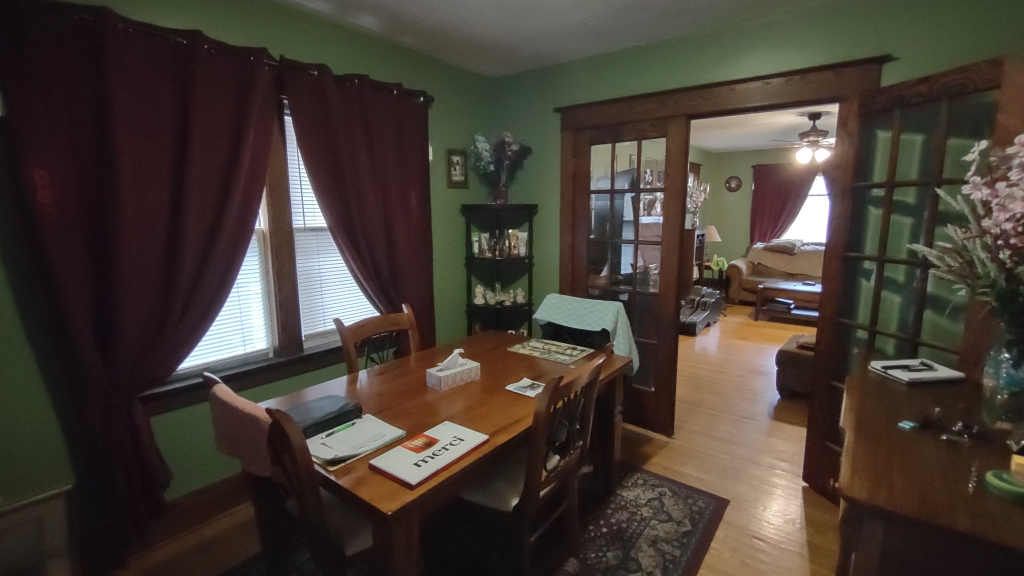 Green Dining Room Painted
